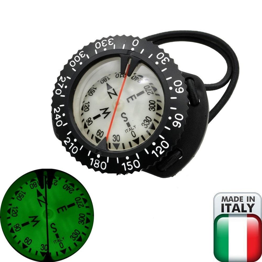 AKUANA Gear PILOT 1 Dive Compass, Tech Diving Wrist Compass, Made In Italy