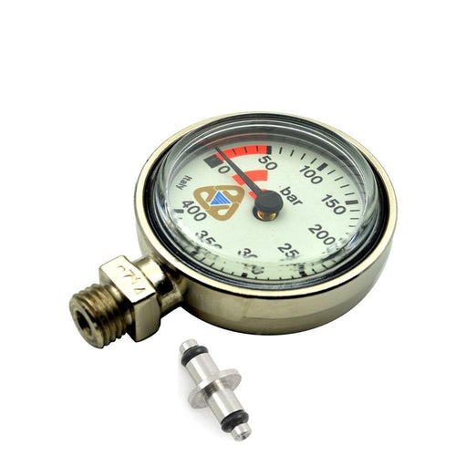 AKUANA Gear Scuba Diving SPG, Tech Diving Pressure Gauge, 2" (5.1 cm) Brass, Made In Italy