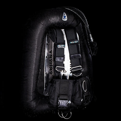 AKUANA Gear Tech Diving Twin Tank BCD, 50Lb Lift Double Bladder With 316 S/S Backplate, Seal 50 AKUANA