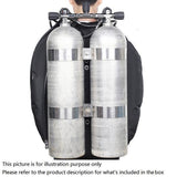 AKUANA Gear Tech Diving Twin Tank BCD, 50Lb Lift Double Bladder With 316 S/S Backplate, Seal 50 AKUANA, view 3