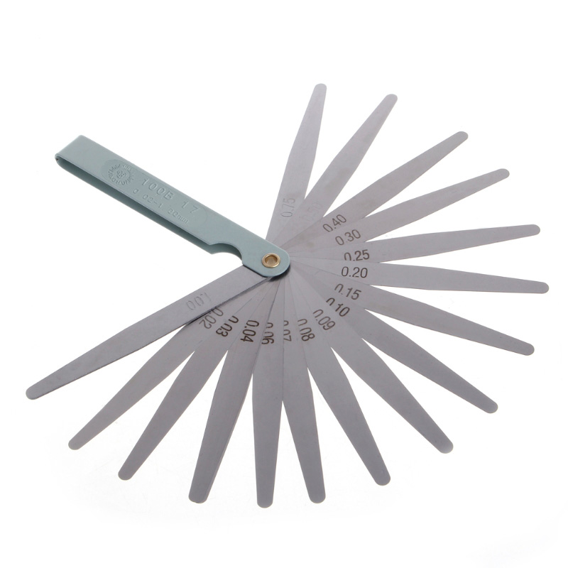 AliExpress 0.02-1.00mm 17 Blades Feeler Gauge Metric Gap Filler Gage Measurment Tool For Engine Valve Adjustment, view 3