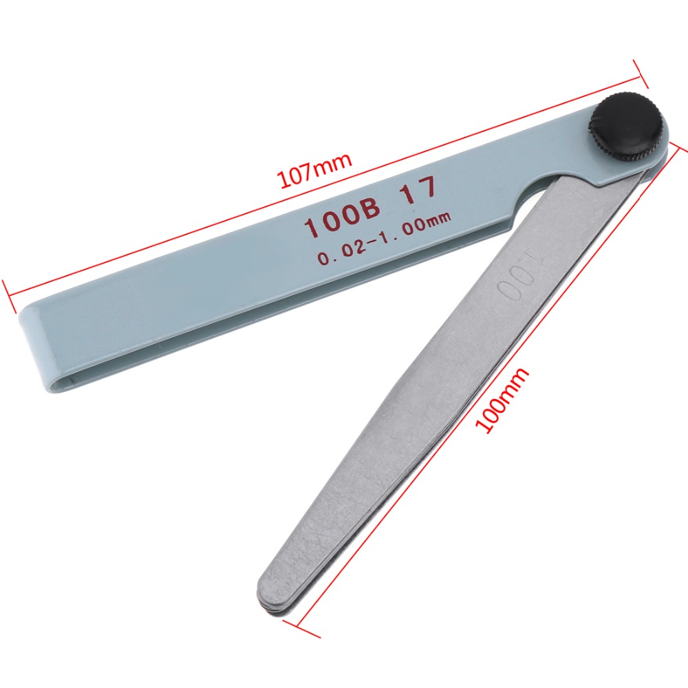 AliExpress 0.02-1.00mm 17 Blades Feeler Gauge Metric Gap Filler Gage Measurment Tool For Engine Valve Adjustment, view 4