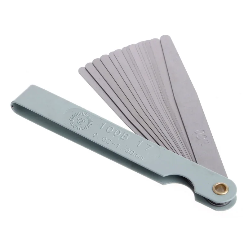 AliExpress 0.02-1.00mm 17 Blades Feeler Gauge Metric Gap Filler Gage Measurment Tool For Engine Valve Adjustment, view 6