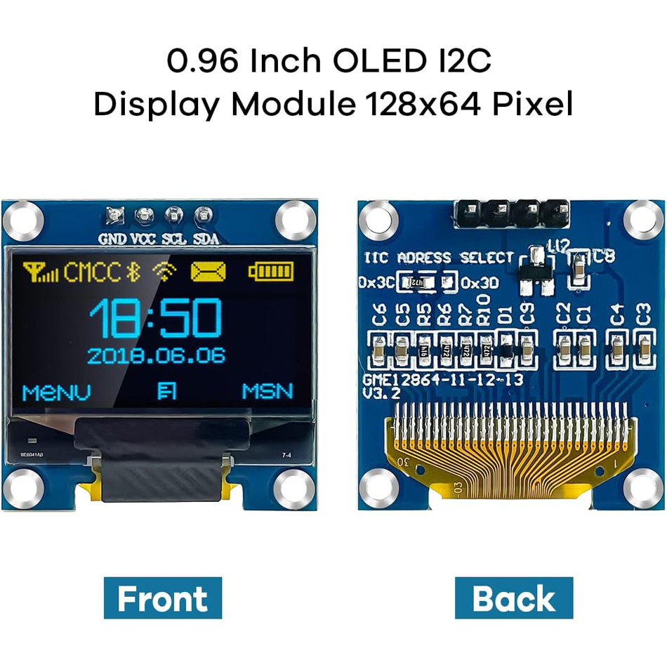 AliExpress 0.96 Inch I2C OLED Display Module (SSD1306)
