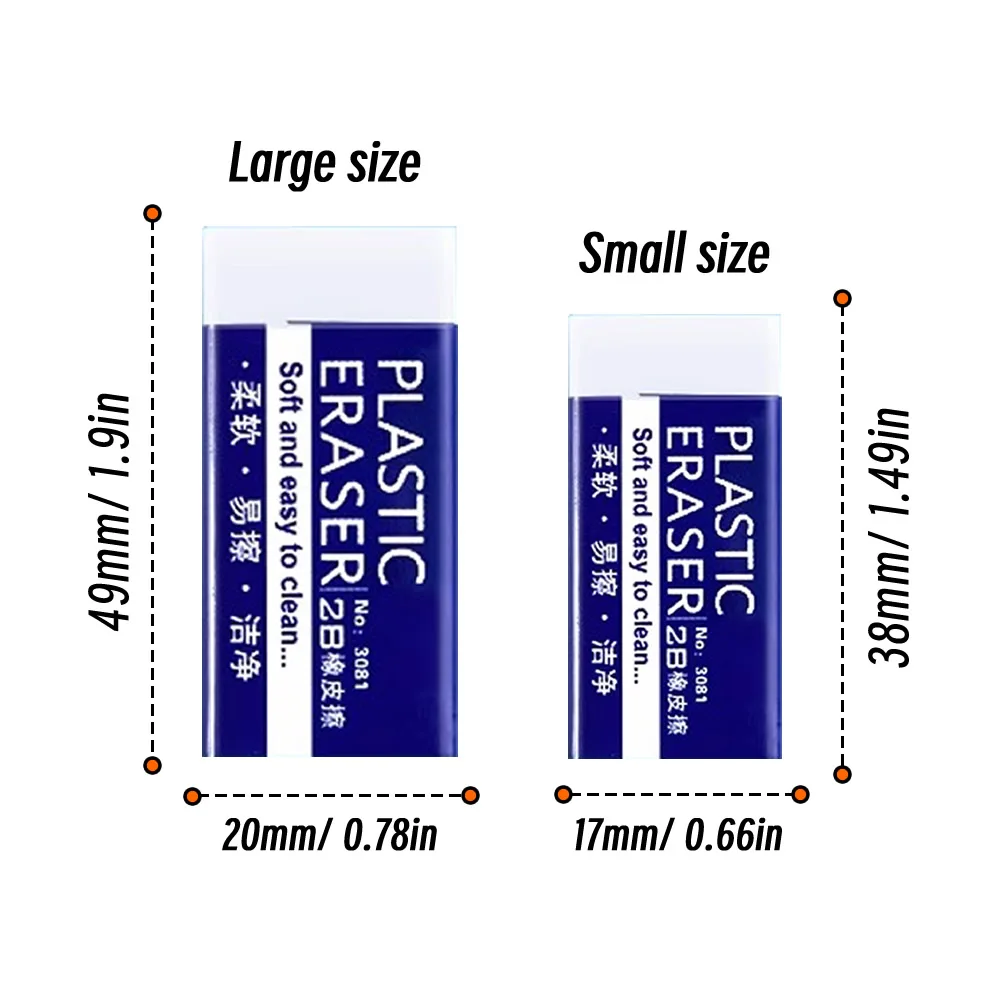 AliExpress 1/10/30pcs 2B Eraser Clean and Mess Free Student Exam Office Sketch Soft Eraser for Kids Correction Supplies Pencil Rubber, view 2