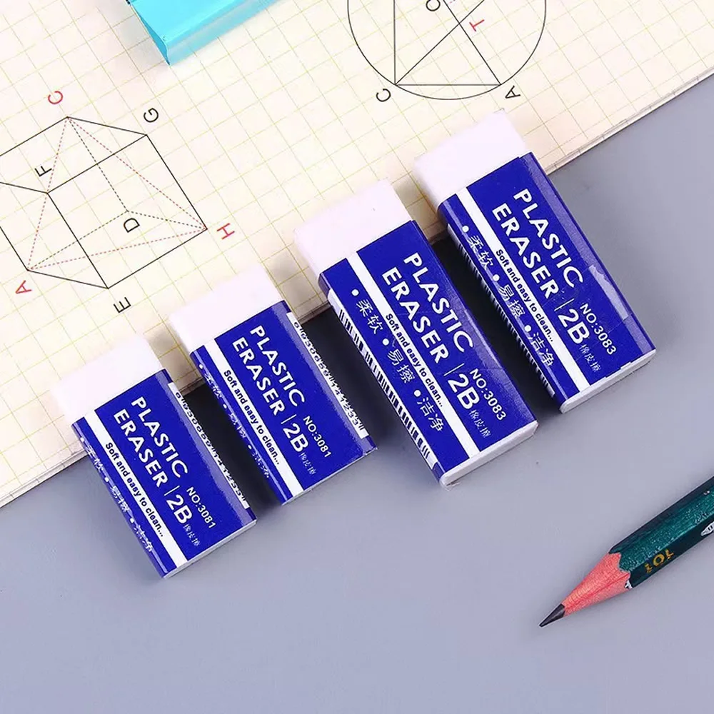 AliExpress 1/10/30pcs 2B Eraser Clean and Mess Free Student Exam Office Sketch Soft Eraser for Kids Correction Supplies Pencil Rubber, view 3