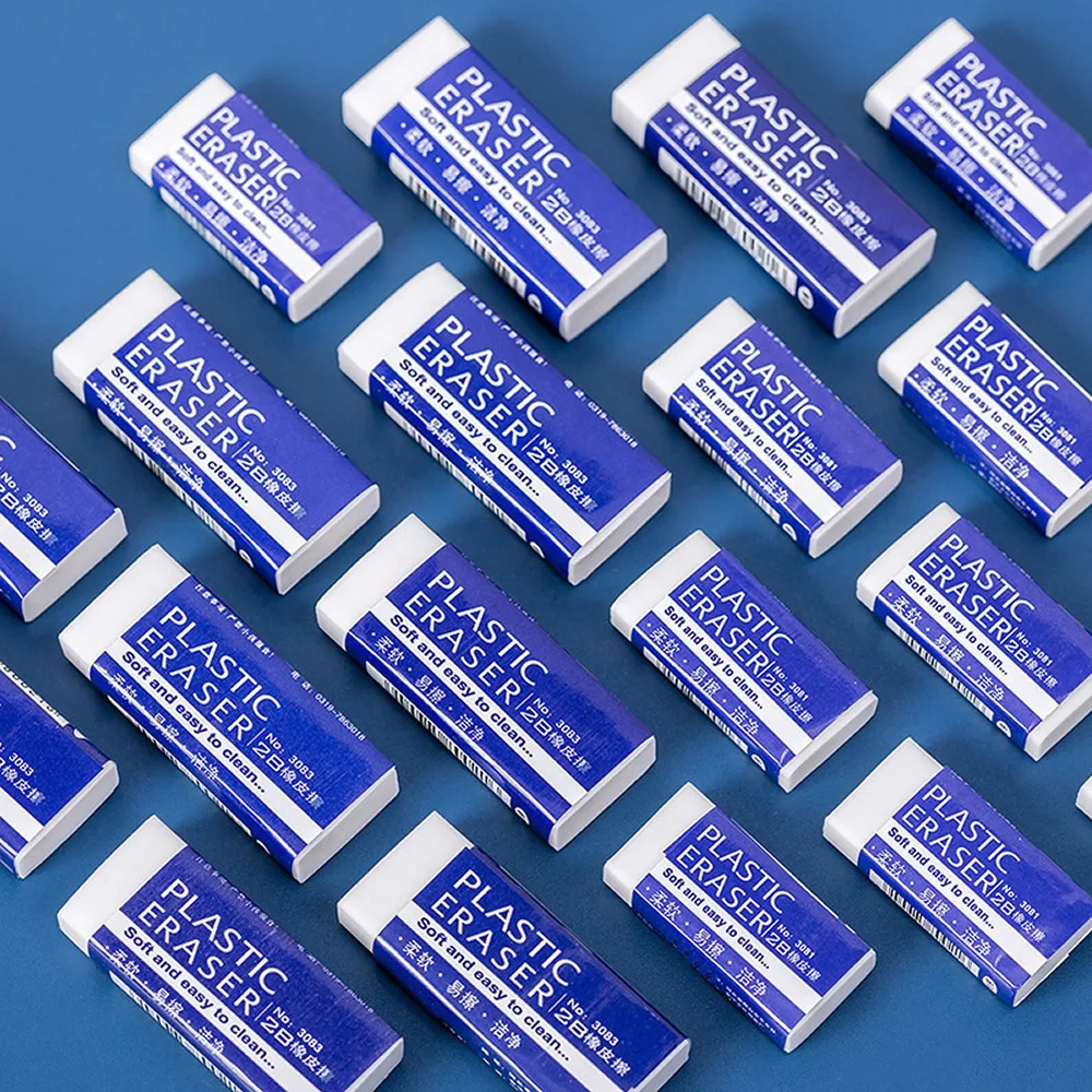 AliExpress 1/10/30pcs 2B Eraser Clean and Mess Free Student Exam Office Sketch Soft Eraser for Kids Correction Supplies Pencil Rubber, view 6