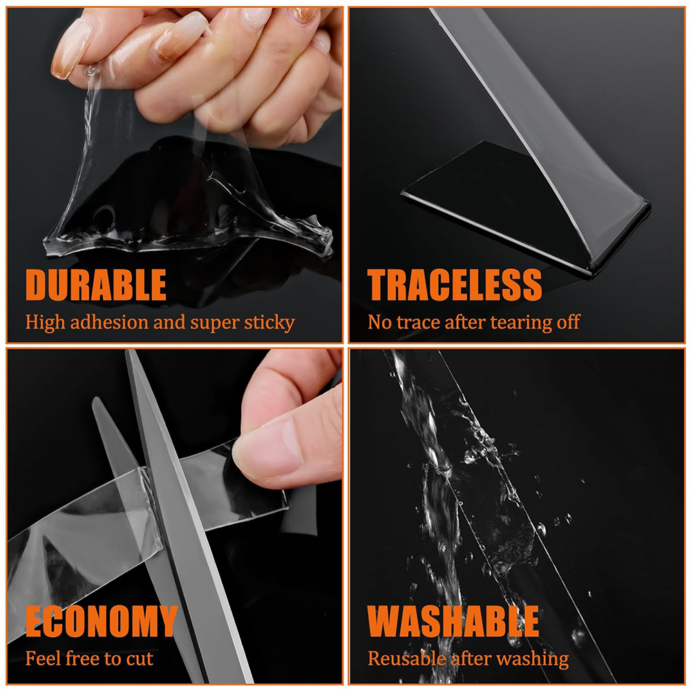 AliExpress Transparent Reusable Nano Mounting Tape, view 3