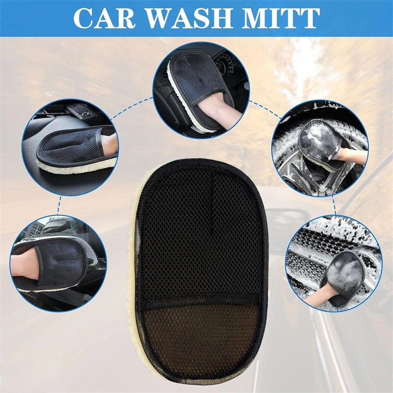 AliExpress Wool Microfiber Car Wash Mitt Gloves, view 5
