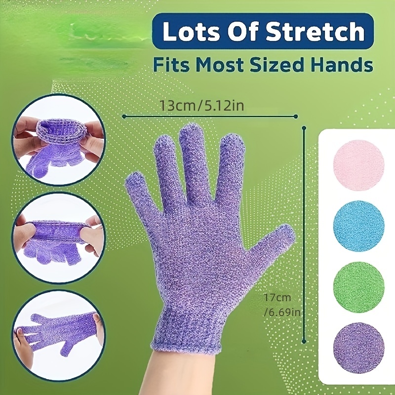 AliExpress 1-10pcs Colourful Exfoliating Gloves, Bath Gloves For Shower, Double Sided Exfoliating Gloves, For Spa, Massage And Body Scrubs, view 2
