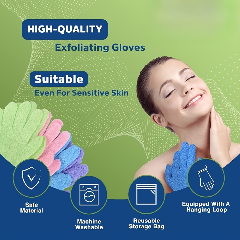 AliExpress Double-Sided Exfoliating Bath Gloves, view 4