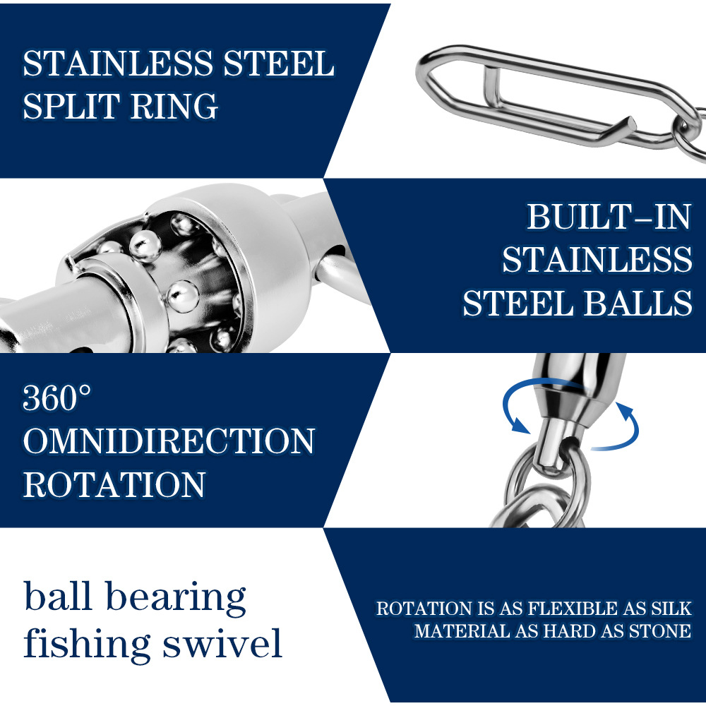 AliExpress Fishing Bearing Swivel Rotary Connectors (10-Pack), view 3