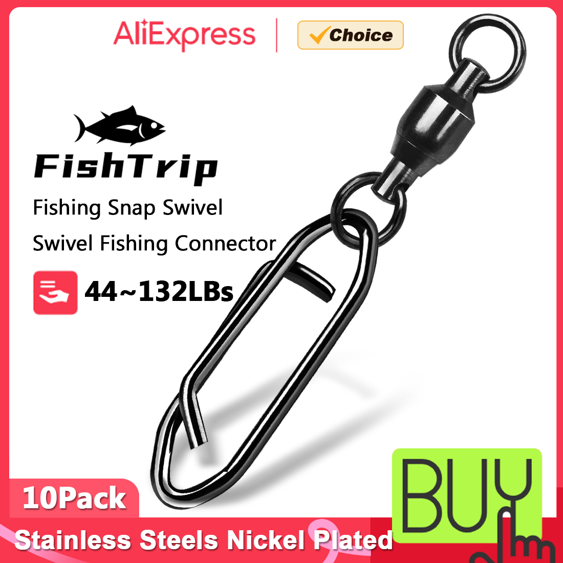 AliExpress Fishing Bearing Swivel Rotary Connectors (10-Pack), view 5