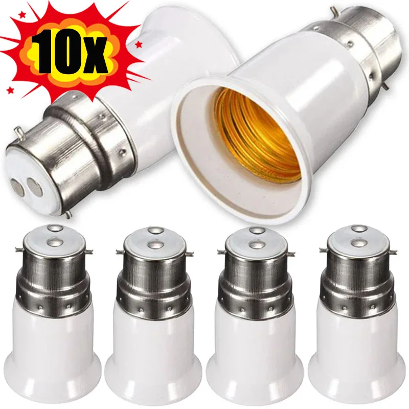 AliExpress 1/10pcs Led Lamp Adapter B22 To E27 Bulb Sockets Converter Lamps Base Conversion Holder Converter Light Bulbs Socket Accessories