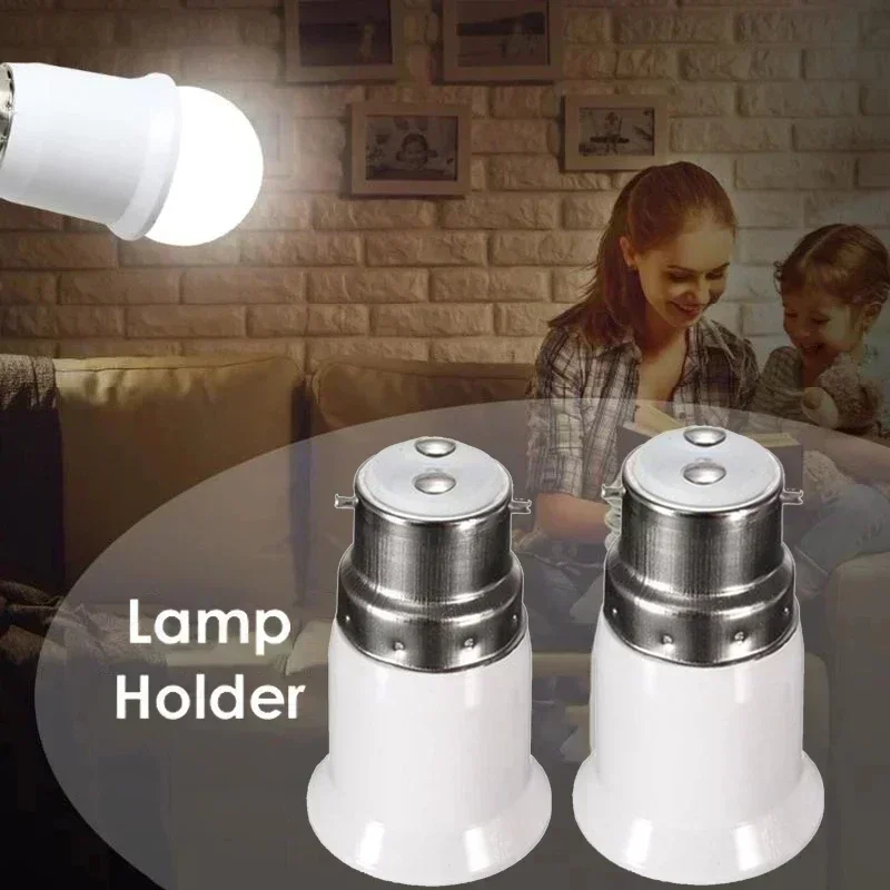AliExpress 1/10pcs Led Lamp Adapter B22 To E27 Bulb Sockets Converter Lamps Base Conversion Holder Converter Light Bulbs Socket Accessories, view 2