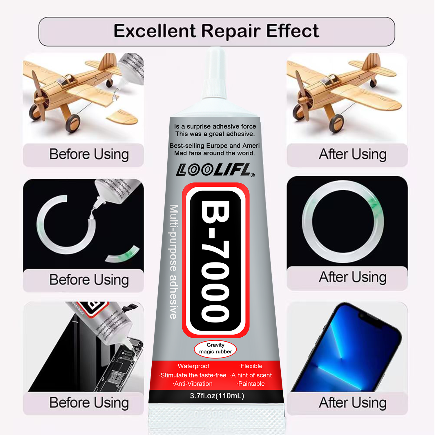 AliExpress Loolifl B-7000 Clear Adhesive (15ml), view 4