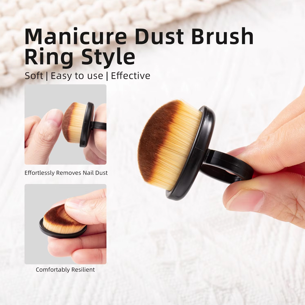 AliExpress Manicure Dust Brush with Finger Ring Handle