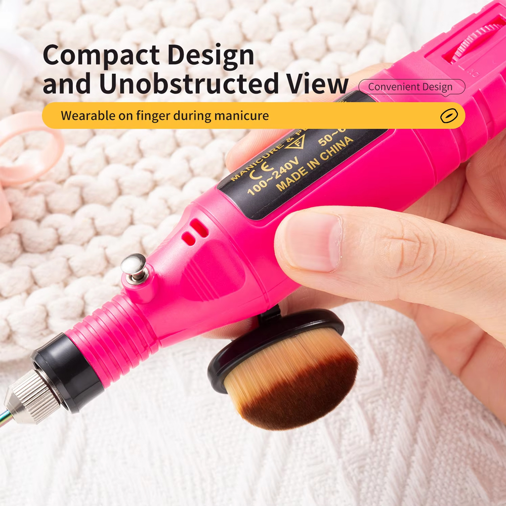 AliExpress Manicure Dust Brush with Finger Ring Handle, view 3