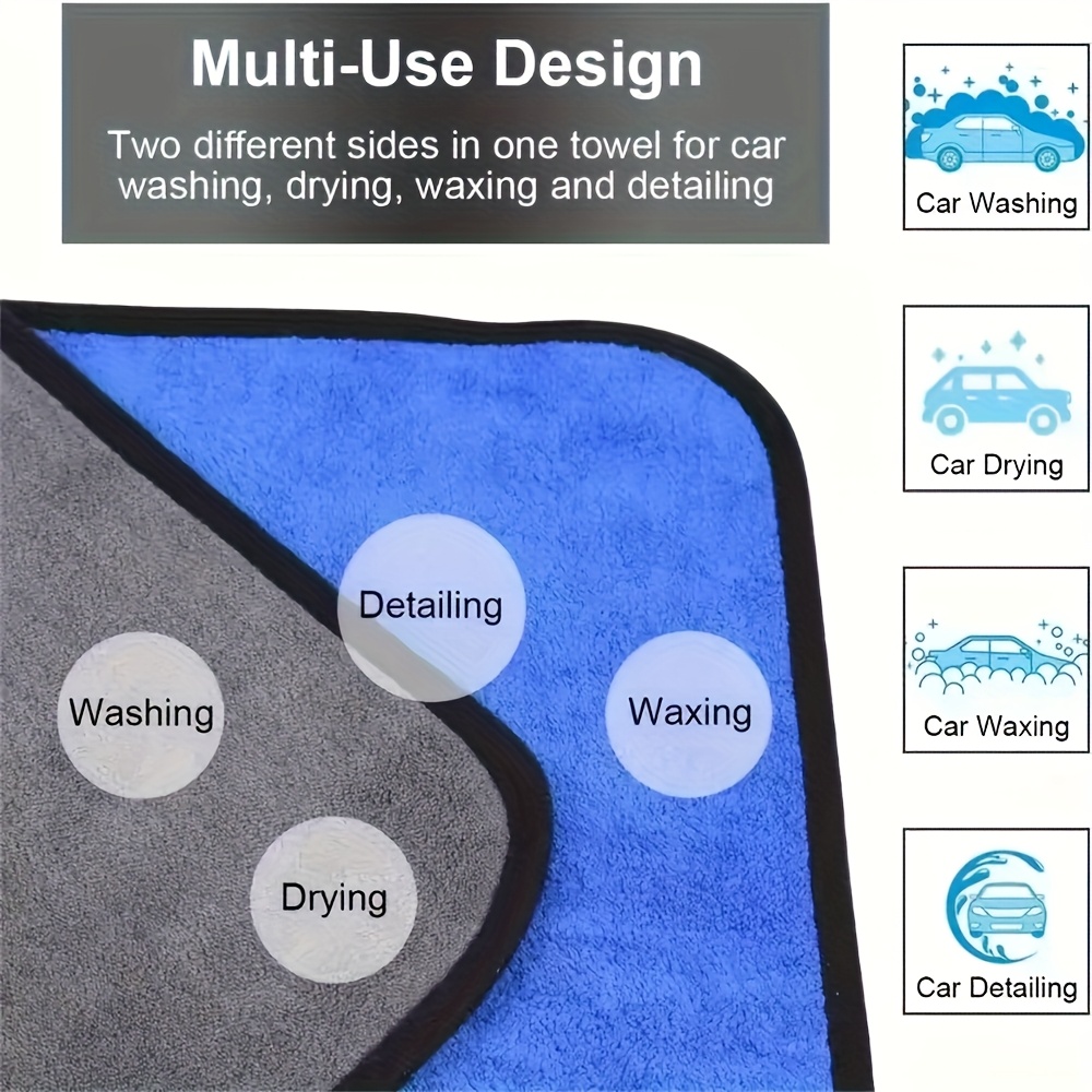 AliExpress 1-10pcs Microfiber Car Cleaning Towels Ultra Absorbent Car Drying Cloth Auto Detailing Washing Towel Father's Day Gift For Dad, view 5