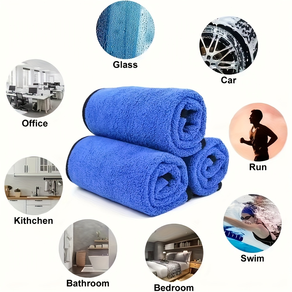 AliExpress 1-10pcs Microfiber Car Cleaning Towels Ultra Absorbent Car Drying Cloth Auto Detailing Washing Towel Father's Day Gift For Dad, view 6