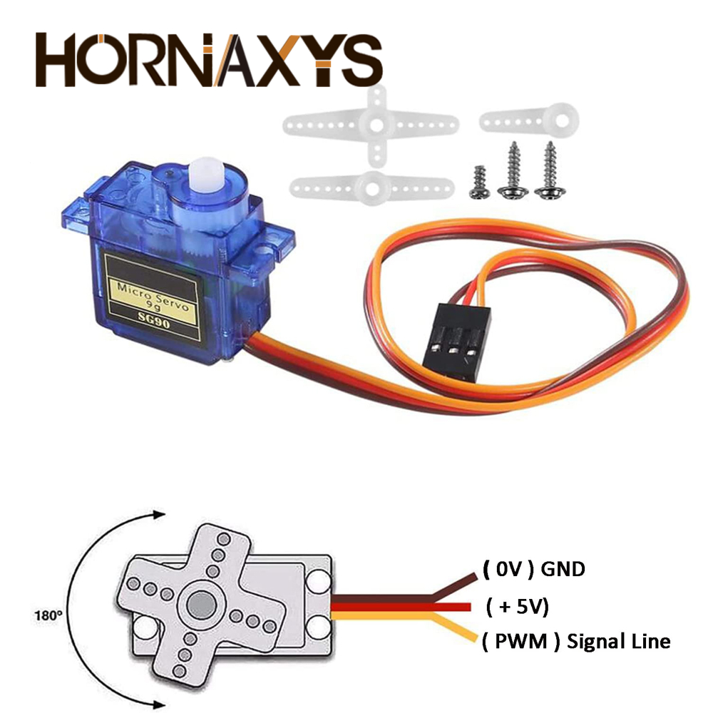 AliExpress 1-10PCS SG90 9G Micro Digital Servo Motor 180/360Degree Fixed-Wing Gear Servo Motor for Rc Helicopter Toy Airplane Aircraft, view 2