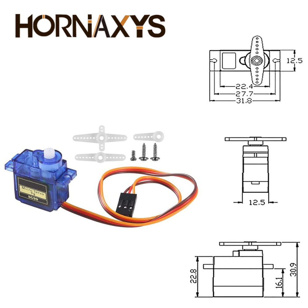 AliExpress 1-10PCS SG90 9G Micro Digital Servo Motor 180/360Degree Fixed-Wing Gear Servo Motor for Rc Helicopter Toy Airplane Aircraft, view 5