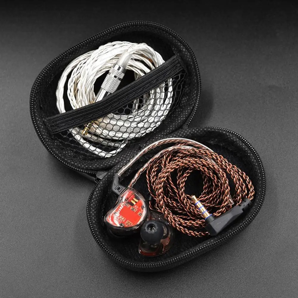 AliExpress 1-10PCS Wired Earphones Storage Bag Universal Wired Headphones Carrying Case PU Storage Box Organizer Bag for KZ BA10 AS10 ES4