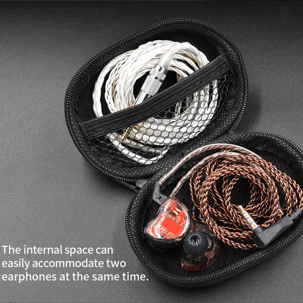 AliExpress 1-10PCS Wired Earphones Storage Bag Universal Wired Headphones Carrying Case PU Storage Box Organizer Bag for KZ BA10 AS10 ES4, view 6