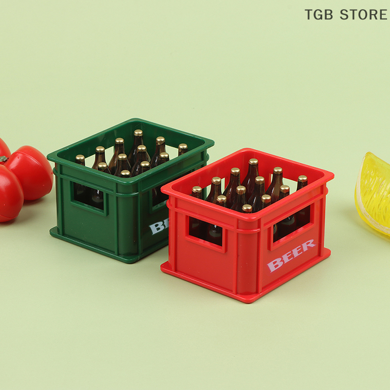 AliExpress 1:12 Dollhouse Mini Beer Drink Bottle Beer Box Drink Box Bar Kitchen Decor Toy, view 2