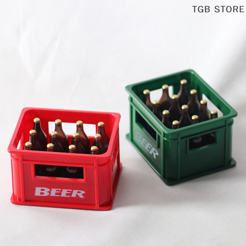 AliExpress 1:12 Dollhouse Mini Beer Drink Bottle Beer Box Drink Box Bar Kitchen Decor Toy, view 4