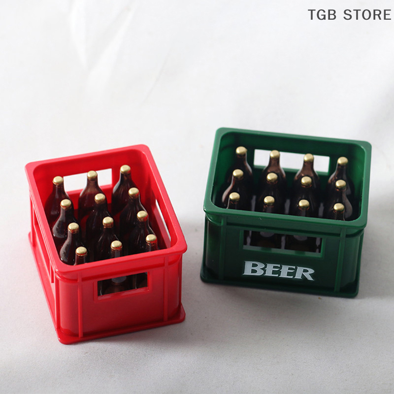 AliExpress 1:12 Dollhouse Mini Beer Drink Bottle Beer Box Drink Box Bar Kitchen Decor Toy, view 5