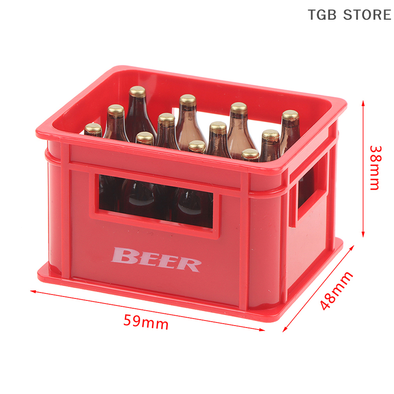 AliExpress 1:12 Dollhouse Mini Beer Drink Bottle Beer Box Drink Box Bar Kitchen Decor Toy, view 6
