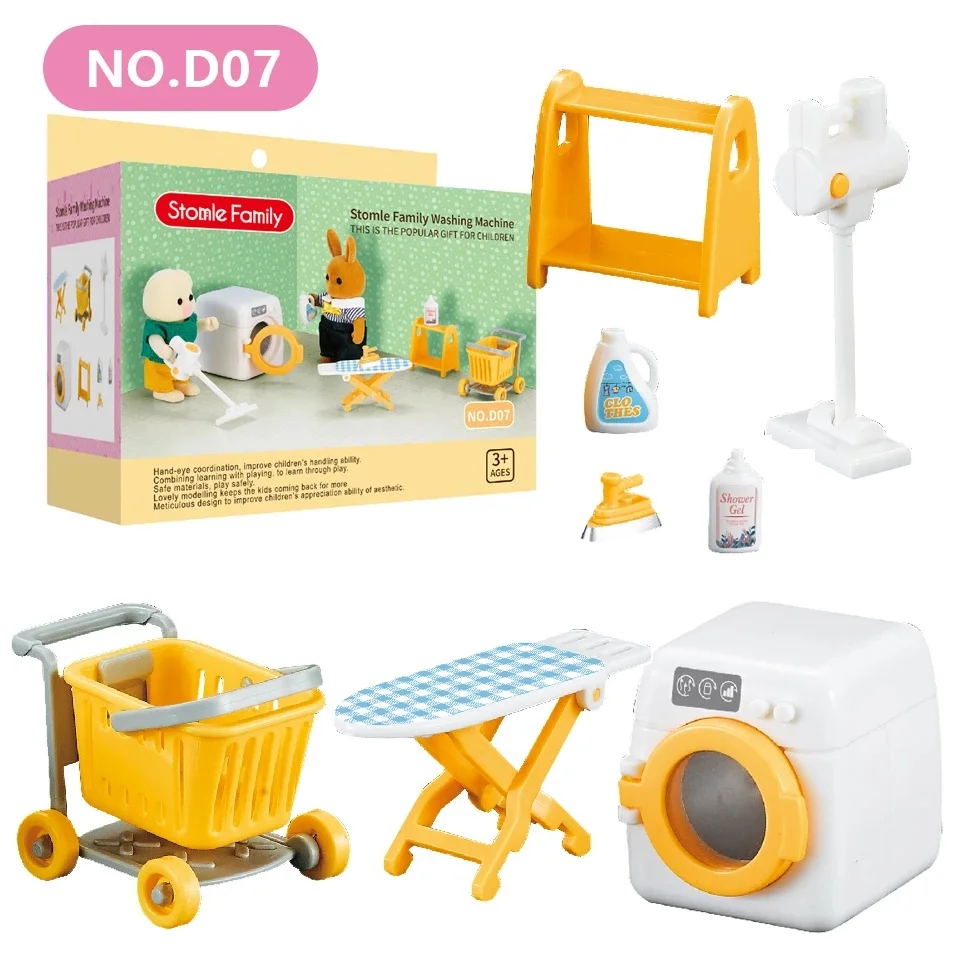 AliExpress 1:12 Miniature Furniture Forest Family Kitchen Toy Dining Table Dollhouse Accessories Bathroom Pretend Play For Girl Gifts Toys, view 2