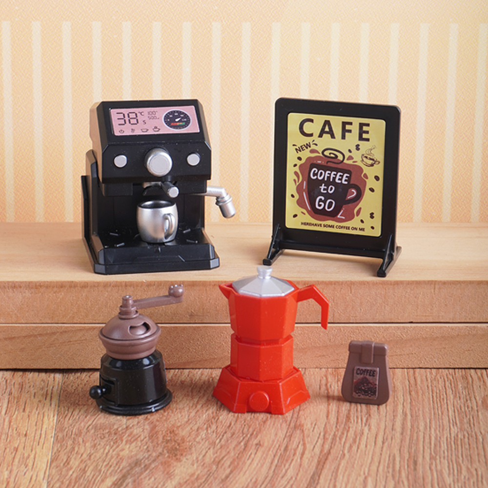AliExpress 1:12 Scale Miniature Coffee Machine Cup Models Kitchen Utensils Baking Oven Dollhouse Furniture Play Home Kitchen Toy Gift