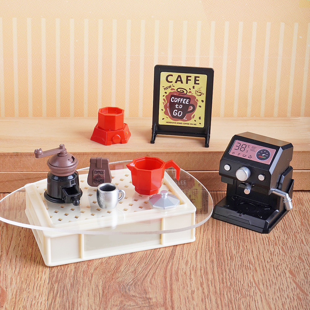 AliExpress 1:12 Scale Miniature Coffee Machine Cup Models Kitchen Utensils Baking Oven Dollhouse Furniture Play Home Kitchen Toy Gift, view 3