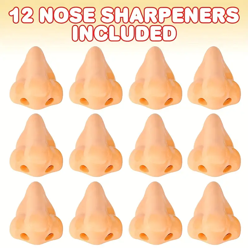 AliExpress 1/12pcs Creative Nose-Shaped Pencil Sharpeners Funny Nose Pencil Sharpener School Supplies Prizes For Kids Party Favors, view 6