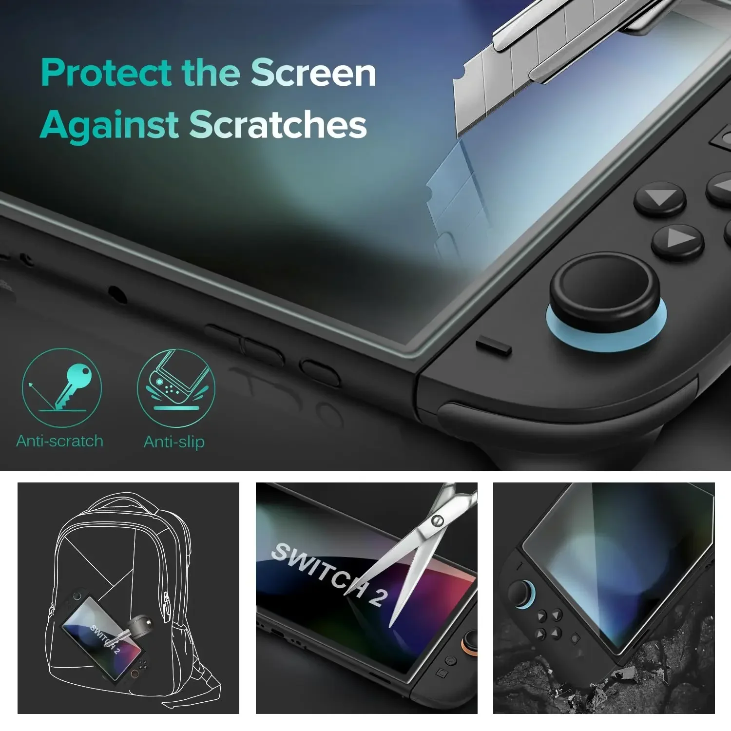 AliExpress 1/2/3Pack Premium Tempered Glass For Switch 2 Switch2 Screen Protector HD Clear Anti-Scratch Protective Glass Films, view 4