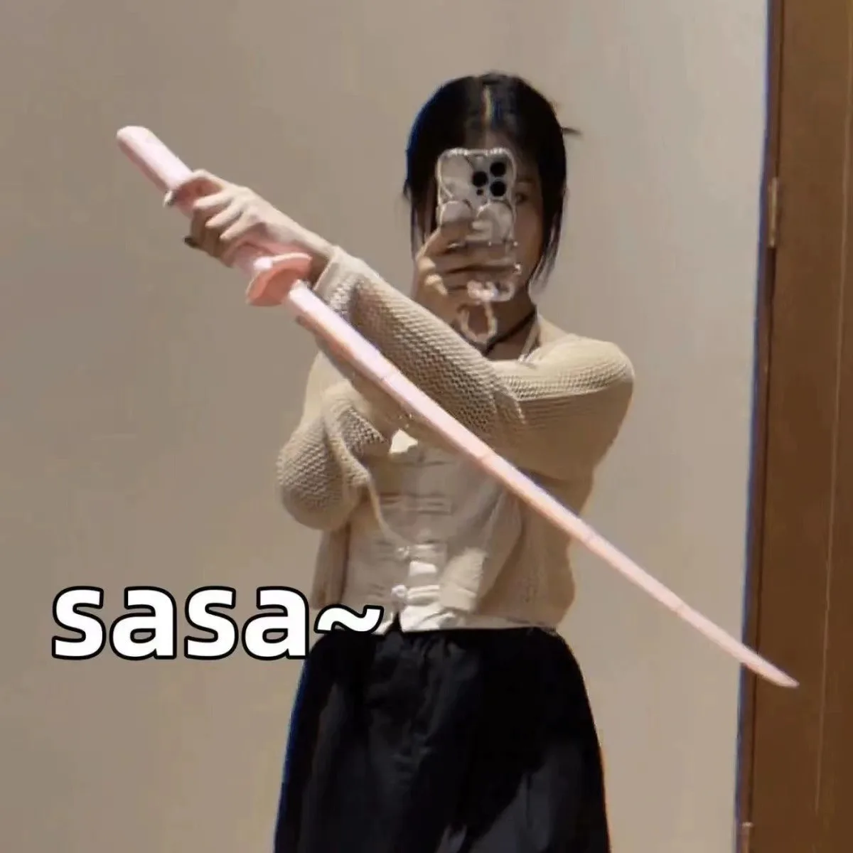 AliExpress 1/2/3PCS 3D Printed Gravity Straight Out Telescopic Samurai Stress Relief Toy Stretchable Cos Props Creative Folding Katana Gift, view 2