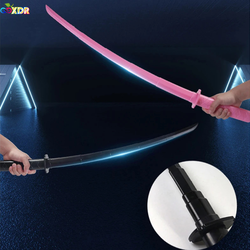 AliExpress 1/2/3PCS 3D Printed Gravity Straight Out Telescopic Samurai Stress Relief Toy Stretchable Cos Props Creative Folding Katana Gift, view 4