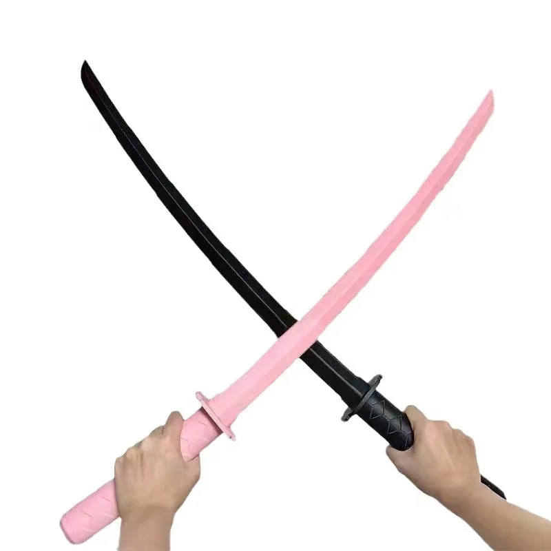 AliExpress 1/2/3PCS 3D Printed Gravity Straight Out Telescopic Samurai Stress Relief Toy Stretchable Cos Props Creative Folding Katana Gift, view 6