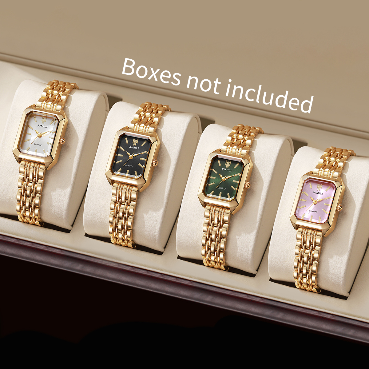 AliExpress Women's Rectangle-Dial Stainless Steel Quartz Watch, view 3
