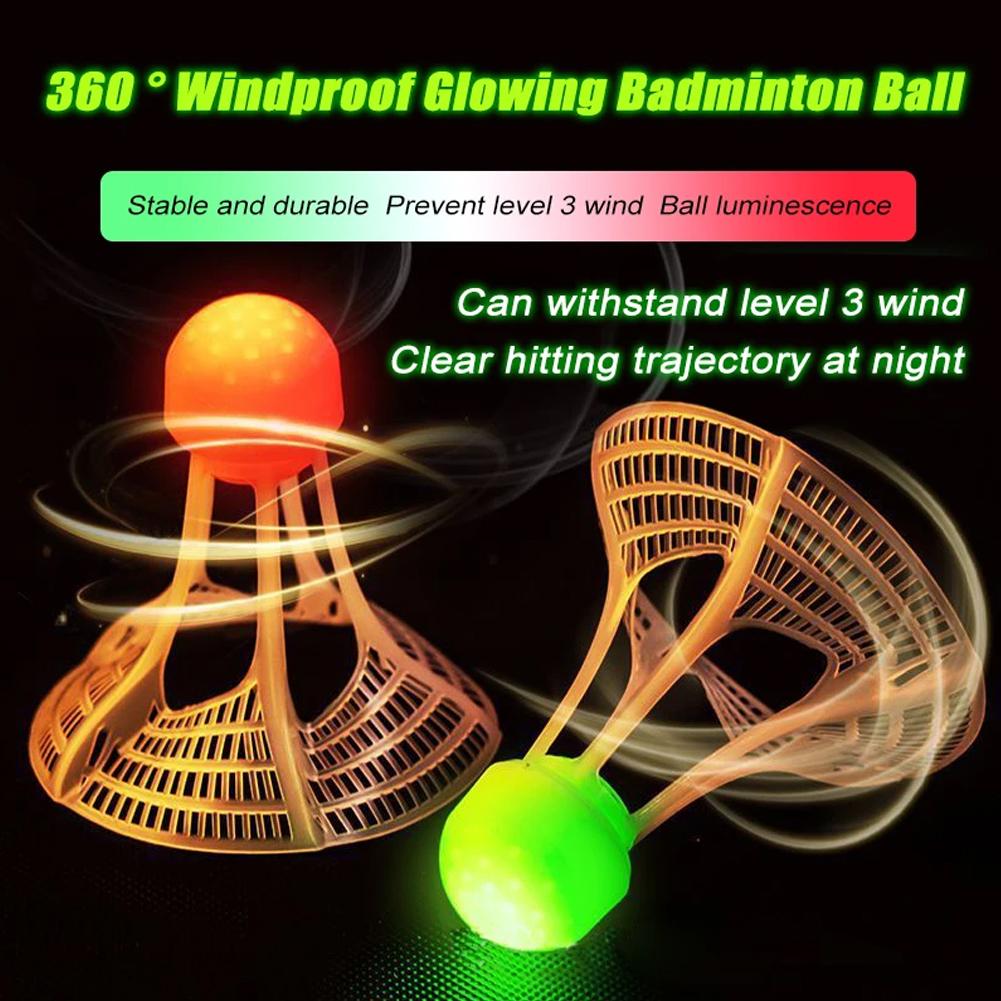 AliExpress 1/2/5 Pack LED Badminton Shuttlecocks -Lighting Glow In The Dark Badminton Birdies Badminton Practice Windproof Shuttlecocks, view 5