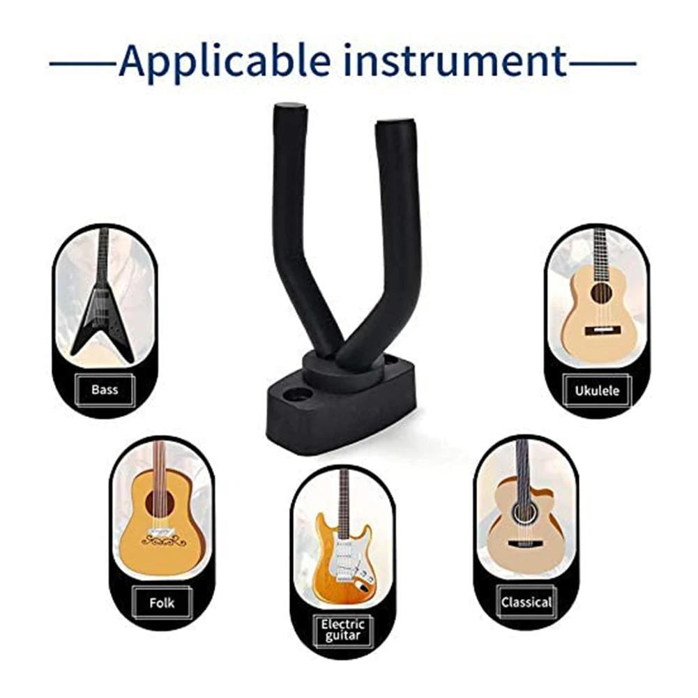 AliExpress 1/2 Pcs Wall Mount Guitar Hanger Hook Non-slip Holder Stand for Acoustic Guitar Ukulele Bass Guitar Parts Instrument Accessories, view 2