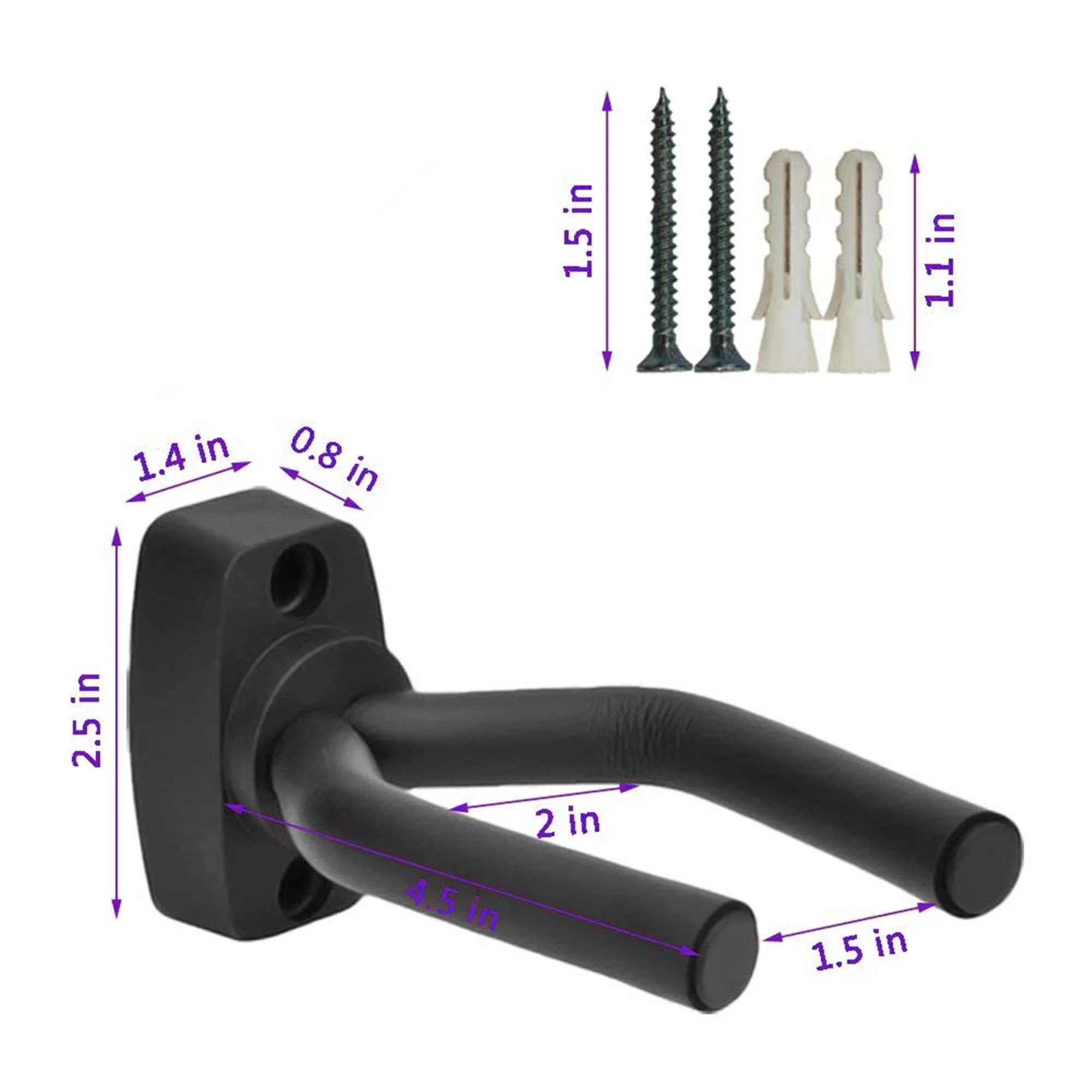 AliExpress 1/2 Pcs Wall Mount Guitar Hanger Hook Non-slip Holder Stand for Acoustic Guitar Ukulele Bass Guitar Parts Instrument Accessories, view 4