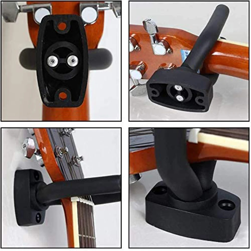 AliExpress 1/2 Pcs Wall Mount Guitar Hanger Hook Non-slip Holder Stand for Acoustic Guitar Ukulele Bass Guitar Parts Instrument Accessories, view 3