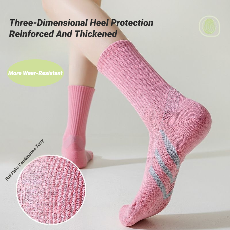 AliExpress 1/2Pairs Professional Arch Support Thick Cushioned Mid-Calf Socks Badminton Tennis Fitness Shock Absorbing Performance Casual