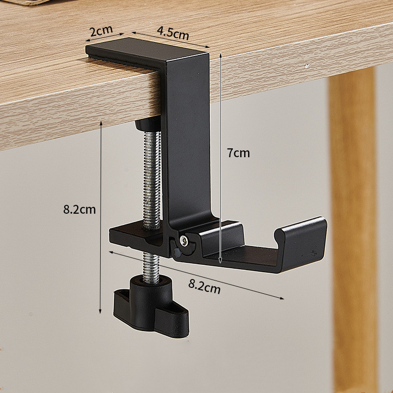AliExpress 1/2pcs Adjustable Foldable Desk Edge Hook Gaming Headset Desk Hanger Backpack Storage Hanging Hook Holder Punch-free Hook Rack, view 6