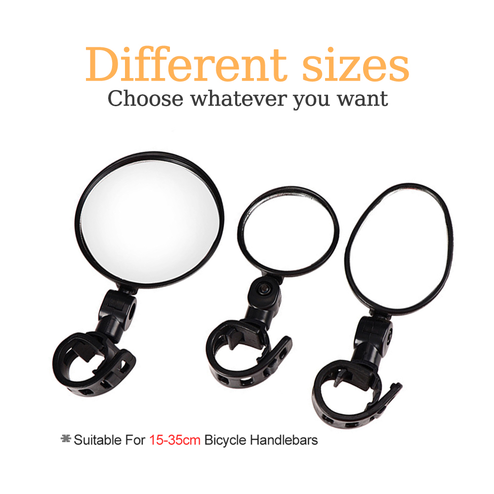 AliExpress 1/2PCS Bicycle Rearview Mirror 360 Degree Adjustable Rotatable Universal Cycling Handlebar Rear View Mirrors for MTB Road Bike, view 5