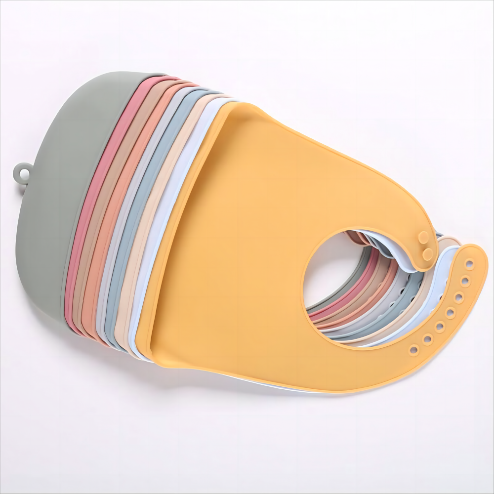 AliExpress 1/2pcs Food Grade Silicone Baby Eating Bibs Easy to Clean Baby Bibs Drool Towels Waterproof Children Silicone Drool Bibs, view 4
