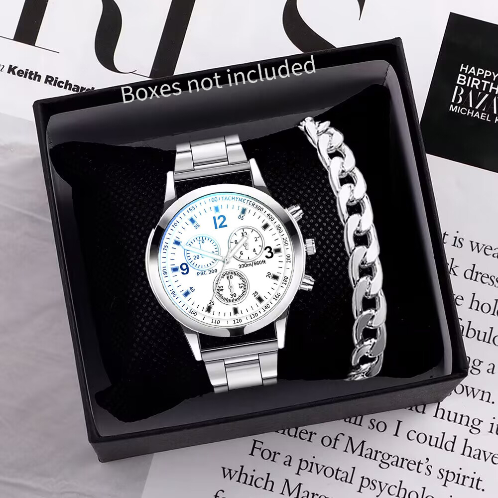 AliExpress Men's Steel Band Business Quartz Watch, view 2